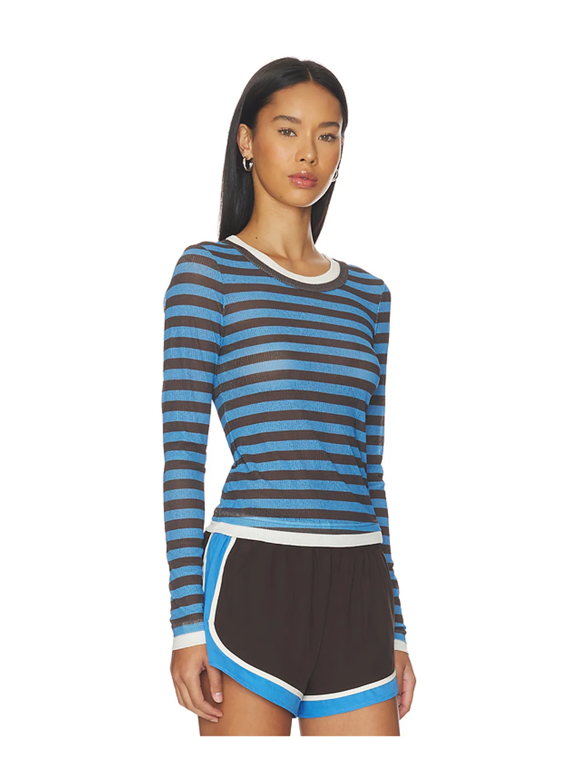 P.E Nation SERENE 長袖Tシャツ - Blue,Chocolate. - 画像2