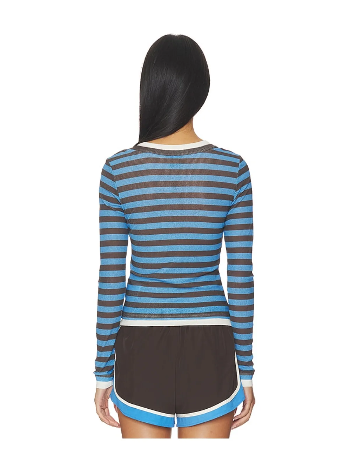 P.E Nation SERENE 長袖Tシャツ - Blue,Chocolate. - 画像3