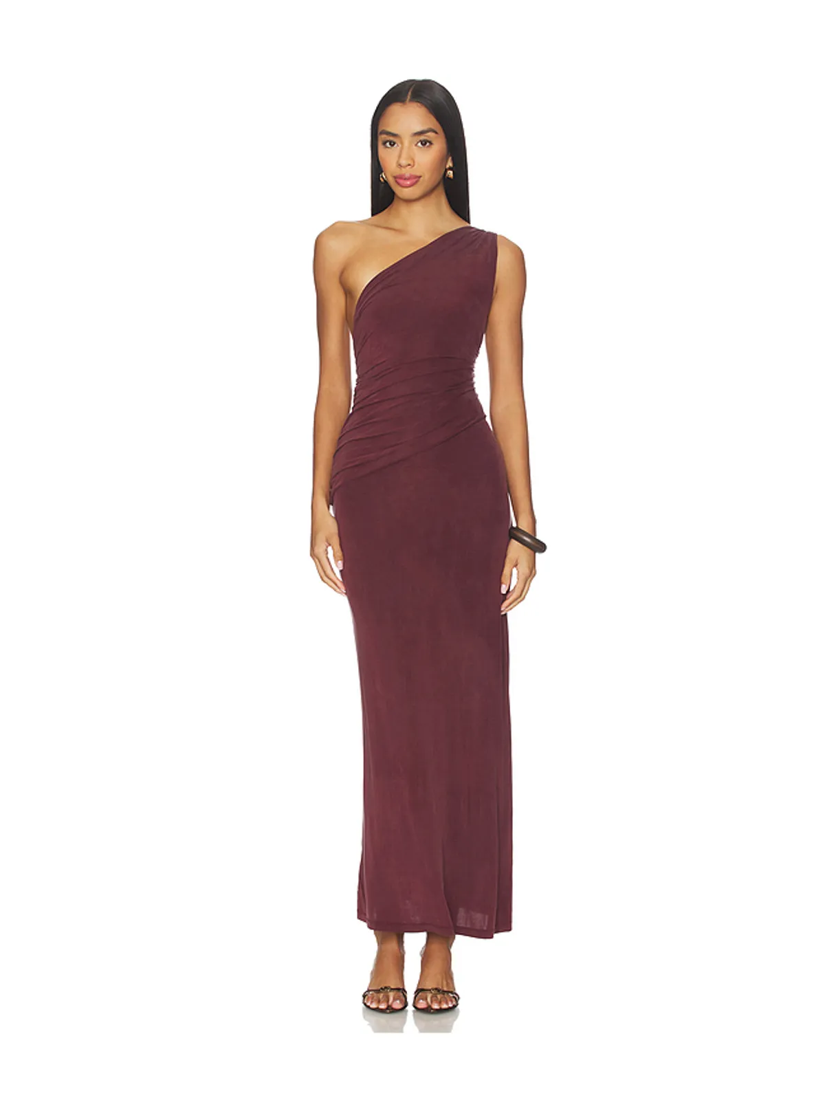 Peachy Den AMELIA ONE SHOULDER MAXI ドレス - 画像1