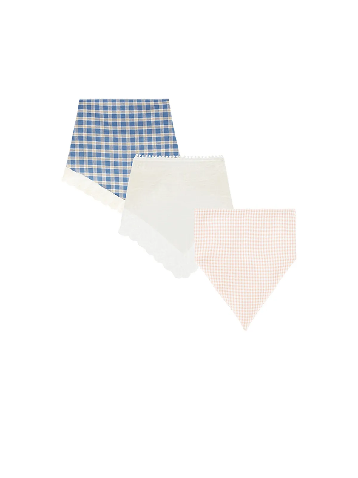 petit moments ヘッドスカーフセット - Blue,White. - 画像2