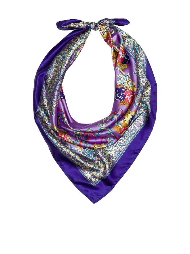 petit moments petit moments BIBI スカーフ - Navy,Lavender.の商品画像