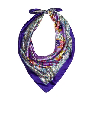petit moments BIBI スカーフ - Navy,Lavender. - サムネイル1