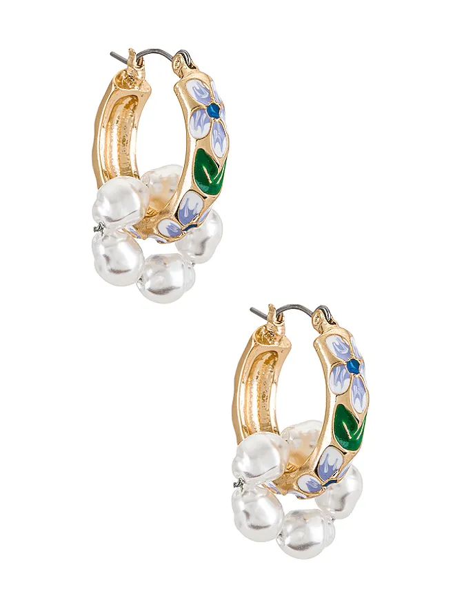 petit moments petit moments ドロップフープ - Metallic Gold,Blue.の商品画像