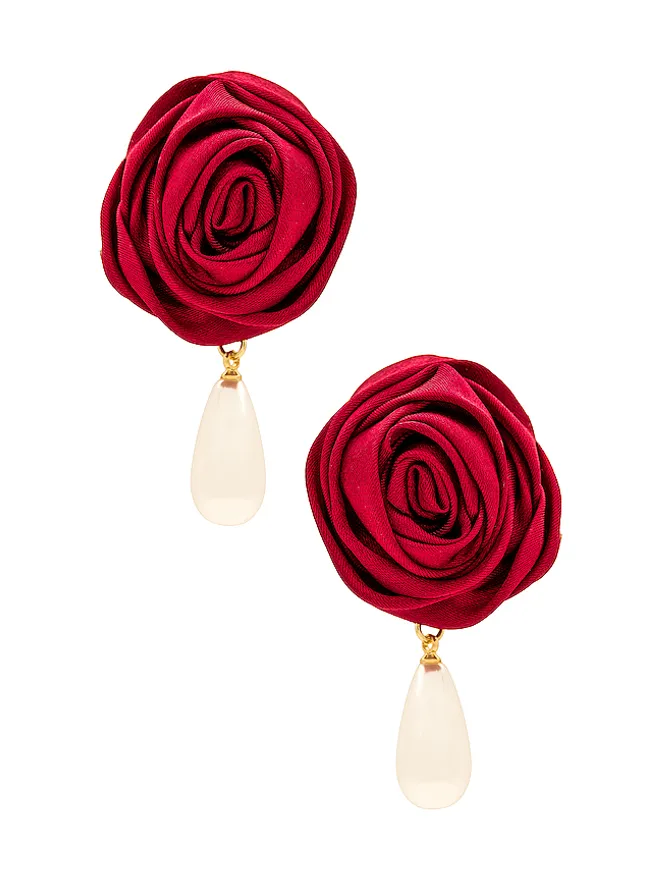 petit moments petit moments ROSETTE PEARL ドロップイヤリングの商品画像