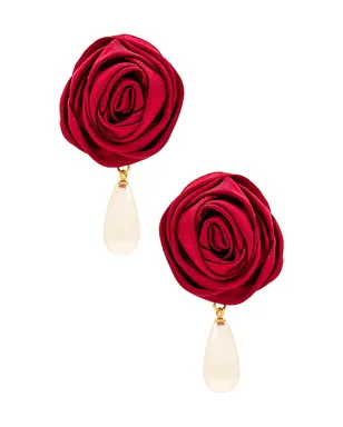 petit moments ROSETTE PEARL ドロップイヤリング - サムネイル1