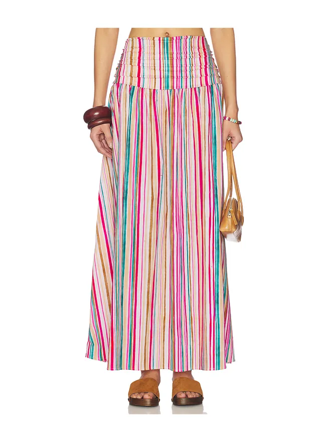 PEIXOTO PEIXOTO ROWAN ミディ丈スカート - Pink,Tan.の商品画像