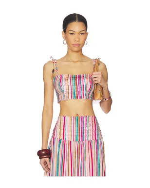 PEIXOTO EZRA クロップトップ - Pink,Tan. - サムネイル1