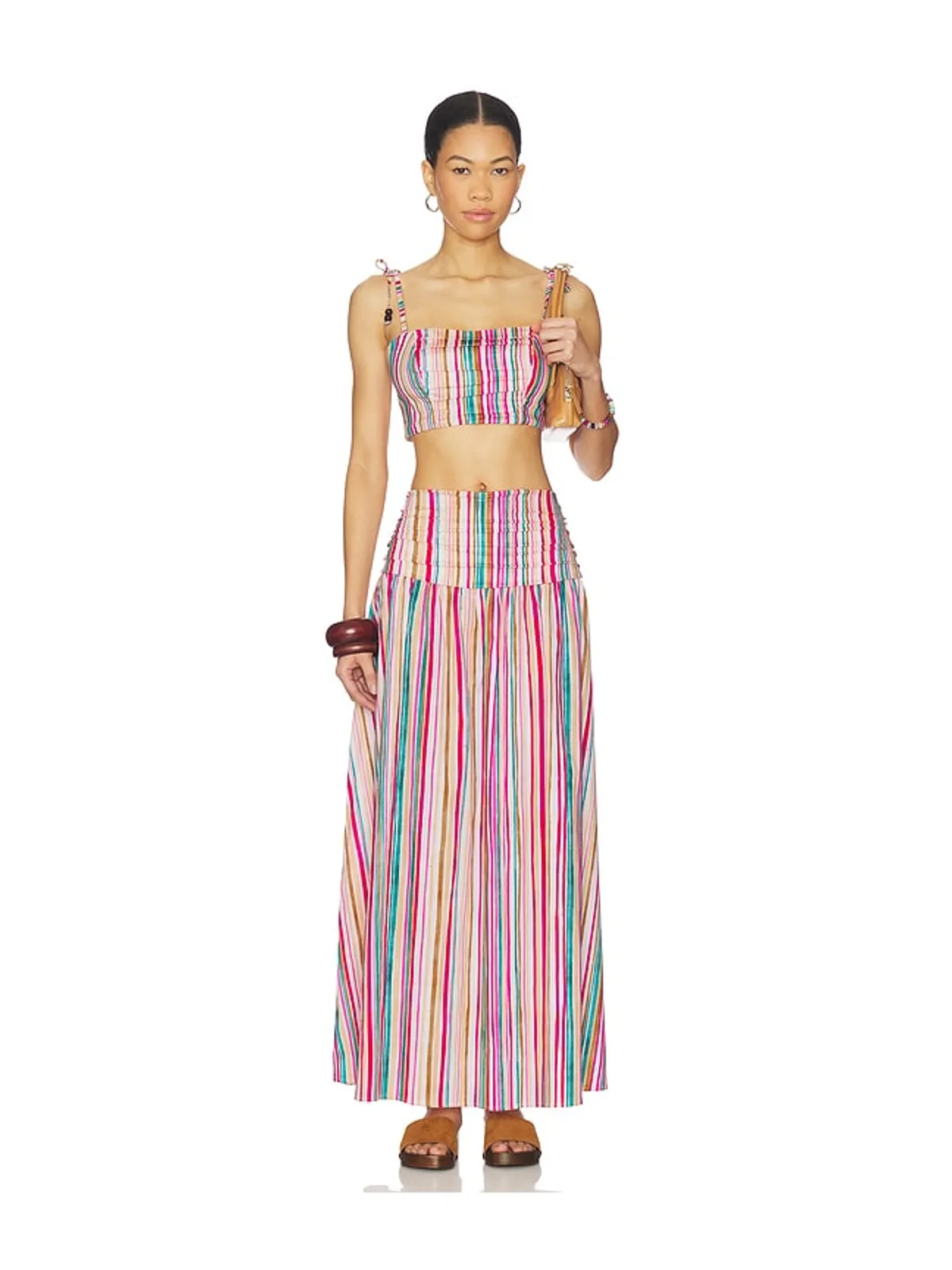PEIXOTO EZRA クロップトップ - Pink,Tan. - 画像4