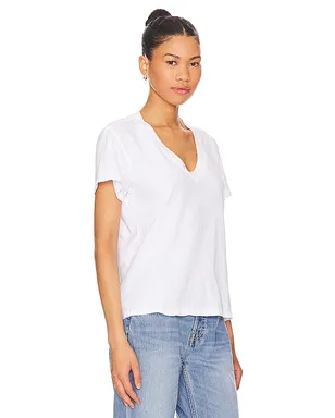 perfectwhitetee COTTON BOXY VネックTシャツ - サムネイル2