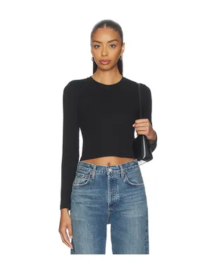 perfectwhitetee SIENNA ラックスリブクロップドロングスリーブ - サムネイル1
