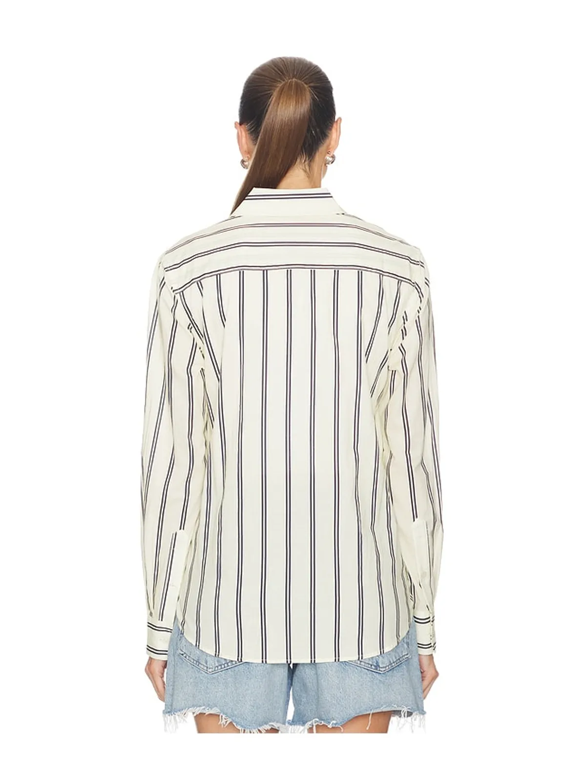 perfectwhitetee コットンポプリンスリムフィットボタンダウン - 画像3