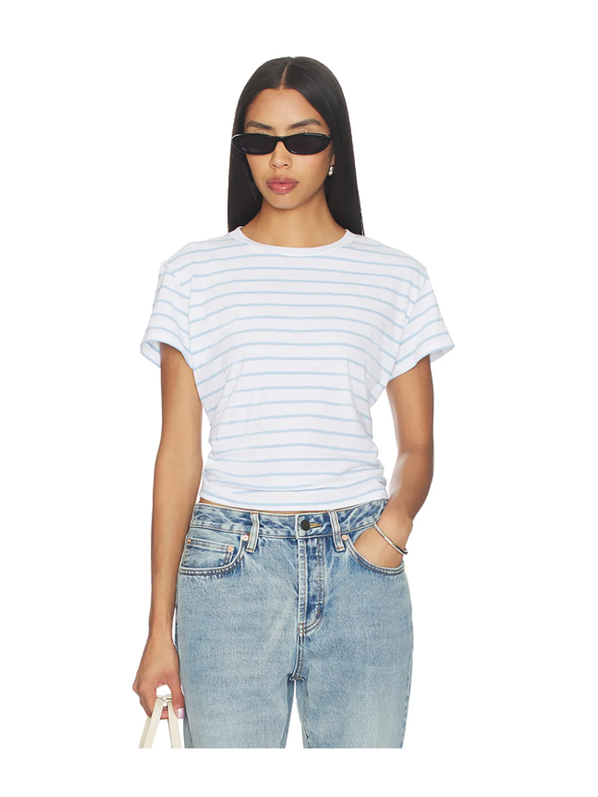 perfectwhitetee ストライプ ボクシー クルーネックTシャツ - 画像1