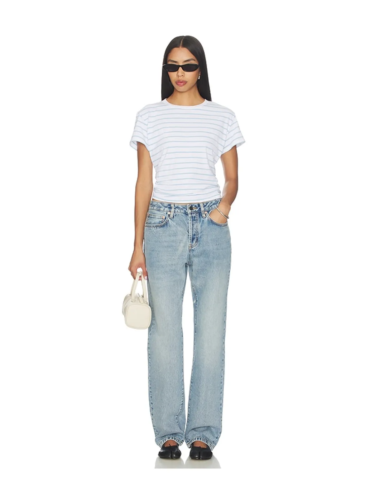 perfectwhitetee ストライプ ボクシー クルーネックTシャツ - 画像4