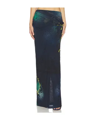 Paris Georgia クロワッサンスカート - Navy,Green. - サムネイル1