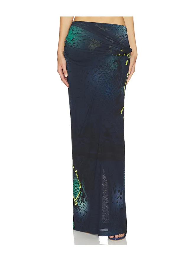 Paris Georgia Paris Georgia クロワッサンスカート - Navy,Green.の商品画像