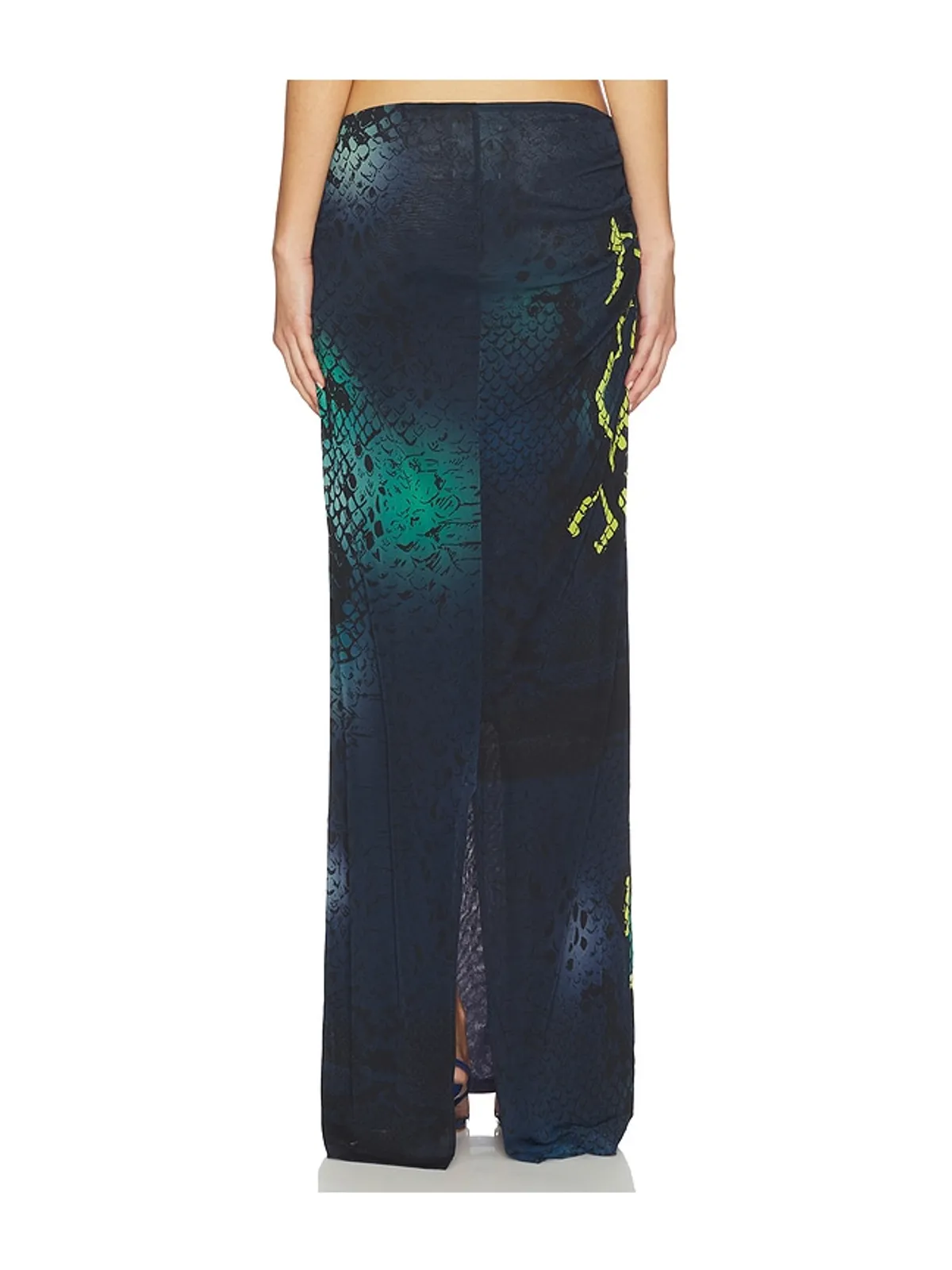 Paris Georgia クロワッサンスカート - Navy,Green. - 画像4