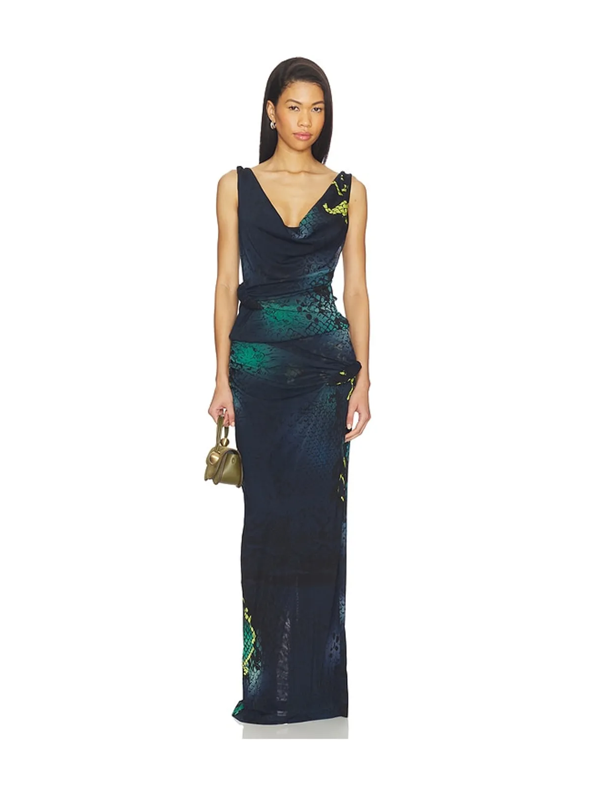 Paris Georgia クロワッサンノースリーブ - Navy,Green. - 画像4