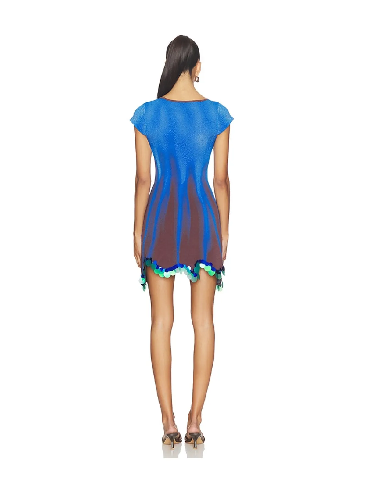 PH5 TINA MINI WITH SEQUINS ドレス - Royal,Brown. - 画像3