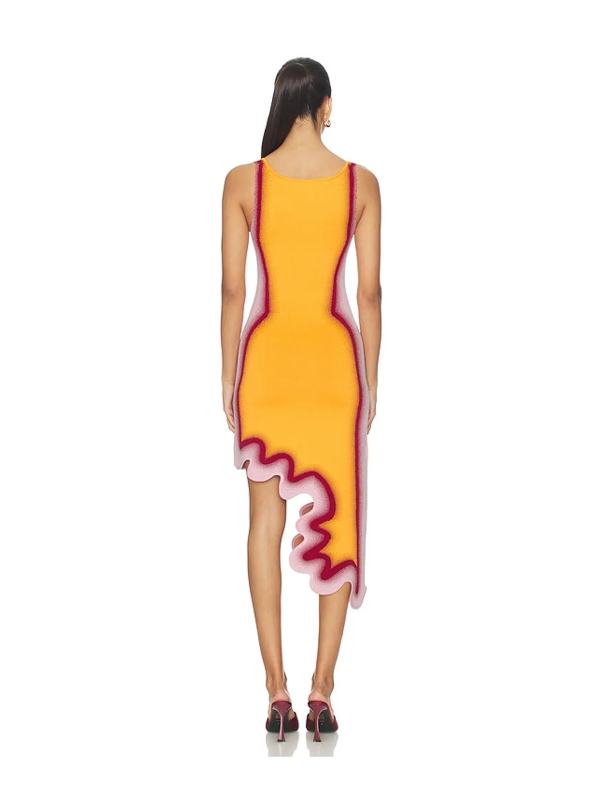 PH5 ASTER REVERSIBLE WAVY ドレス - Tangerine,Pink. - 画像5