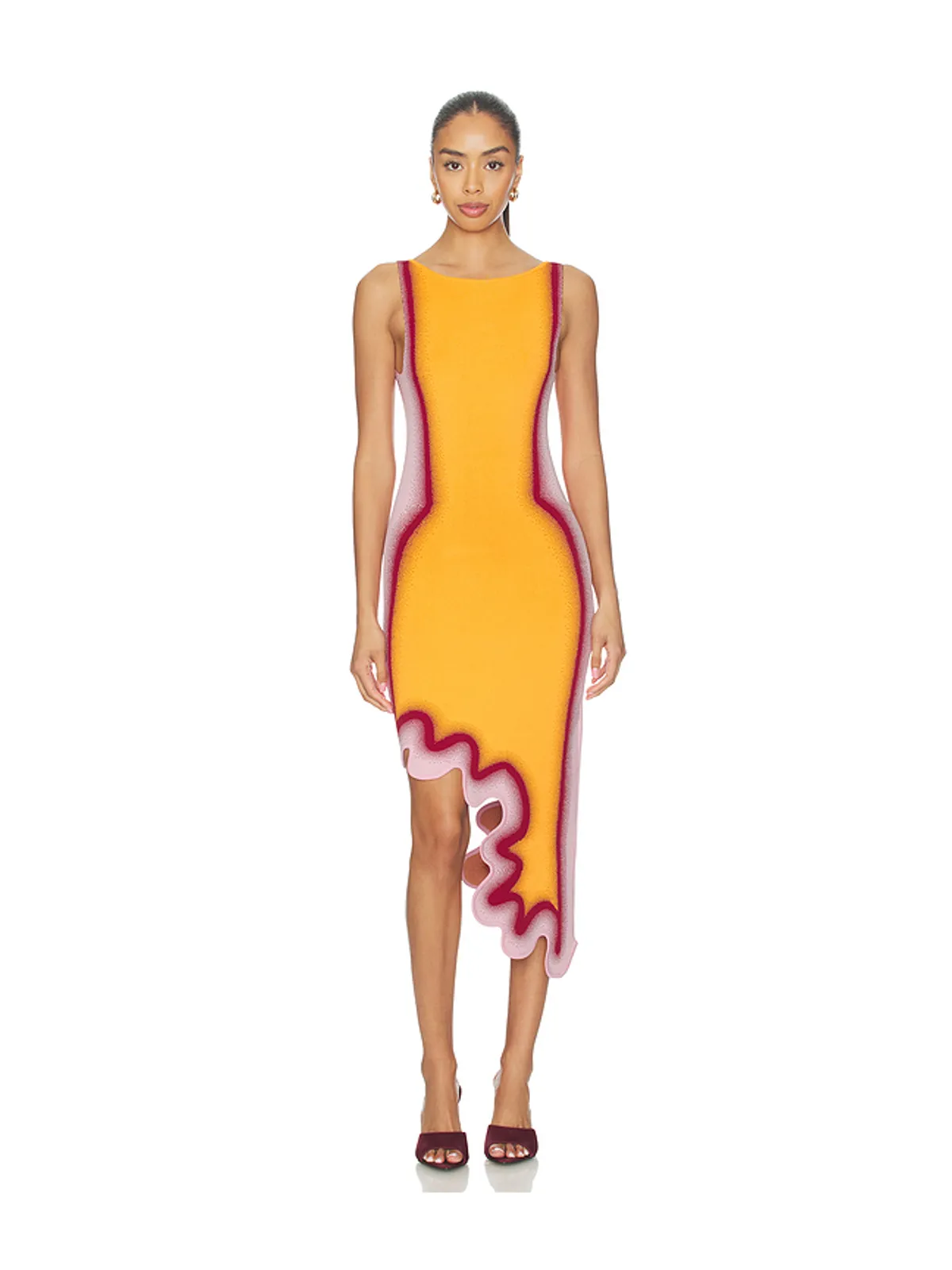 PH5 ASTER REVERSIBLE WAVY ドレス - Tangerine,Pink. - 画像2