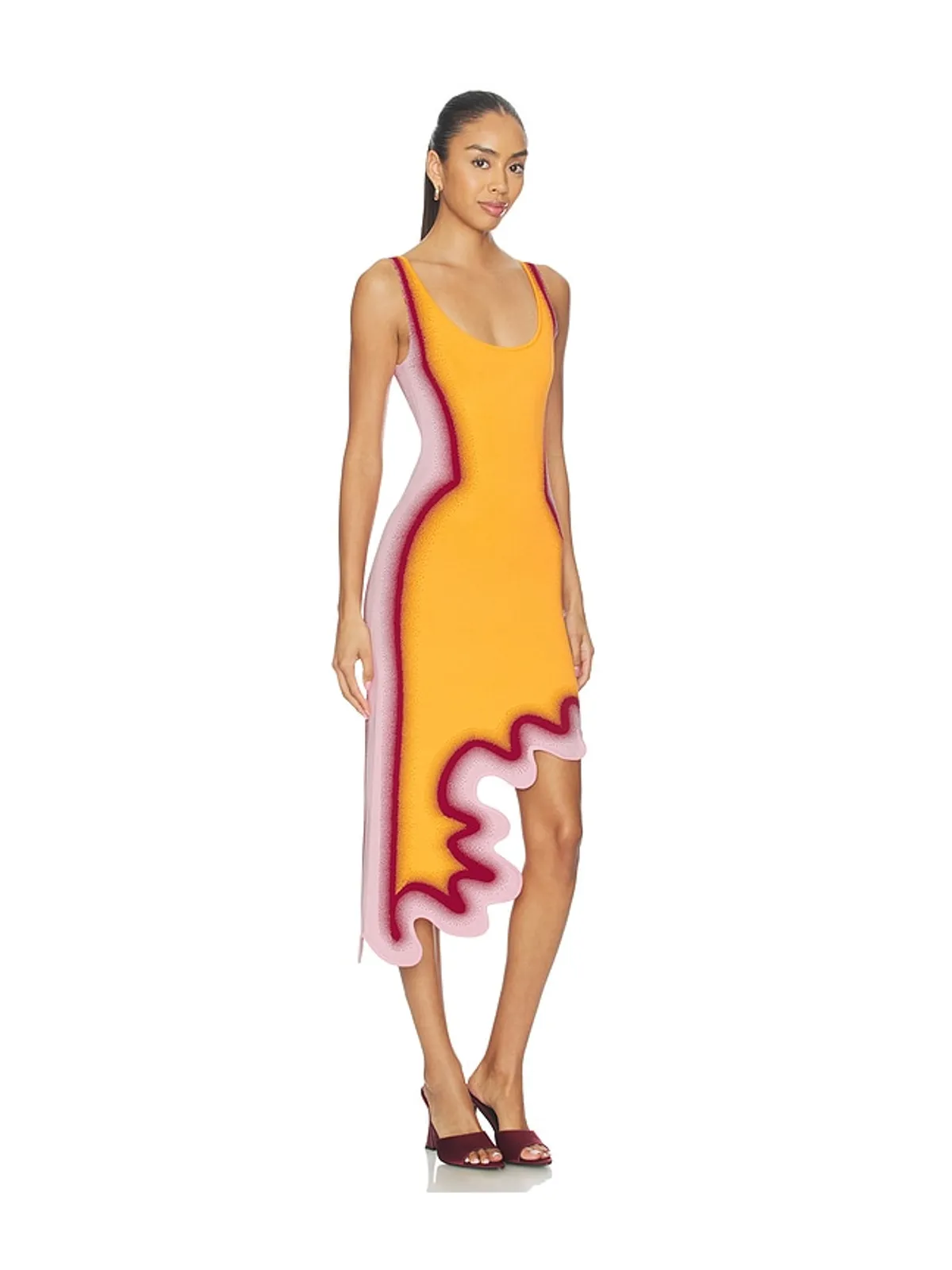 PH5 ASTER REVERSIBLE WAVY ドレス - Tangerine,Pink. - 画像3