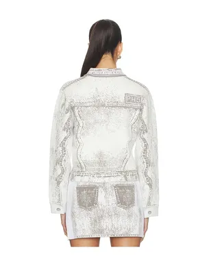 PH5 HANA DENIM PRINT OVERSIZED ジャケット - Grey,White. - サムネイル3