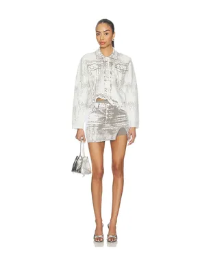 PH5 HANA DENIM PRINT OVERSIZED ジャケット - Grey,White. - サムネイル4