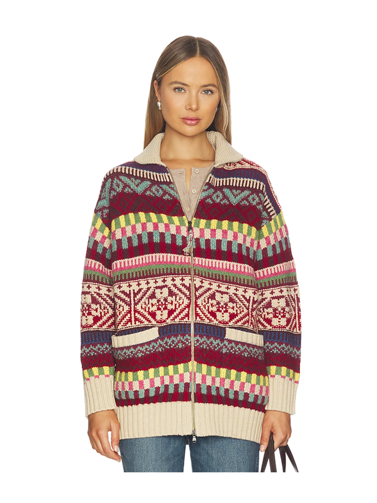 Polo Ralph Lauren ウールブレンド カーディガン - Brick,Neutral. - 画像2