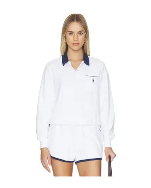 Polo Ralph Lauren Cotton Terry Long Sleeve Collared Polo - サムネイル1