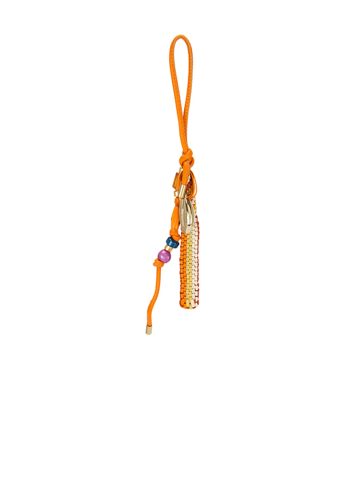 Polo Ralph Lauren レザーバッグチャーム（小） - Beige,Orange. - 画像2