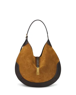 Polo Ralph Lauren Suede & Leather Medium Shoulder Bag - サムネイル1