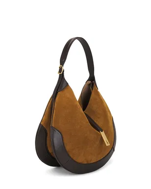 Polo Ralph Lauren Suede & Leather Medium Shoulder Bag - サムネイル3