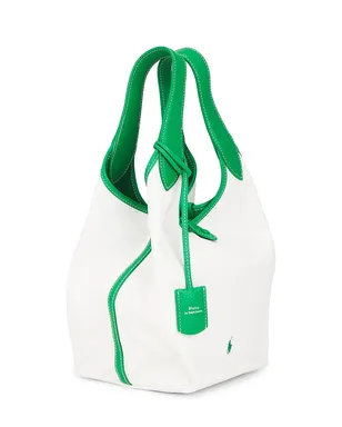 Polo Ralph Lauren キャンバス & ポリミディアムトートバッグ - White,Green. - サムネイル3