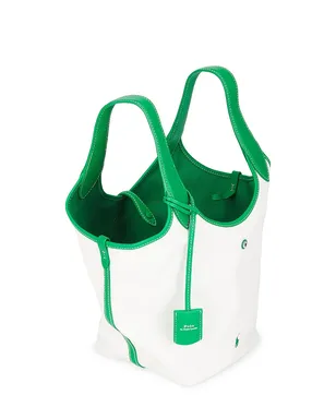 Polo Ralph Lauren キャンバス & ポリミディアムトートバッグ - White,Green. - サムネイル4