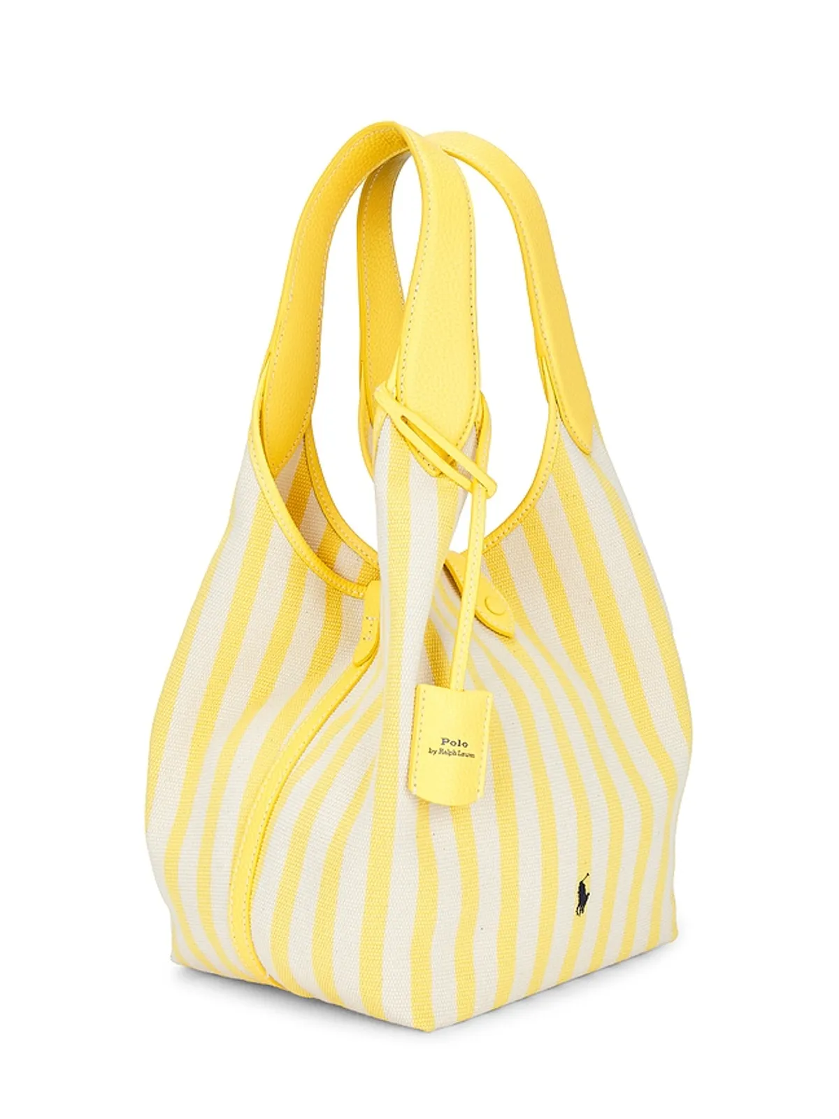Polo Ralph Lauren ストライプ ポロキャンバス ミディアムトートバッグ - Yellow,White. - 画像3