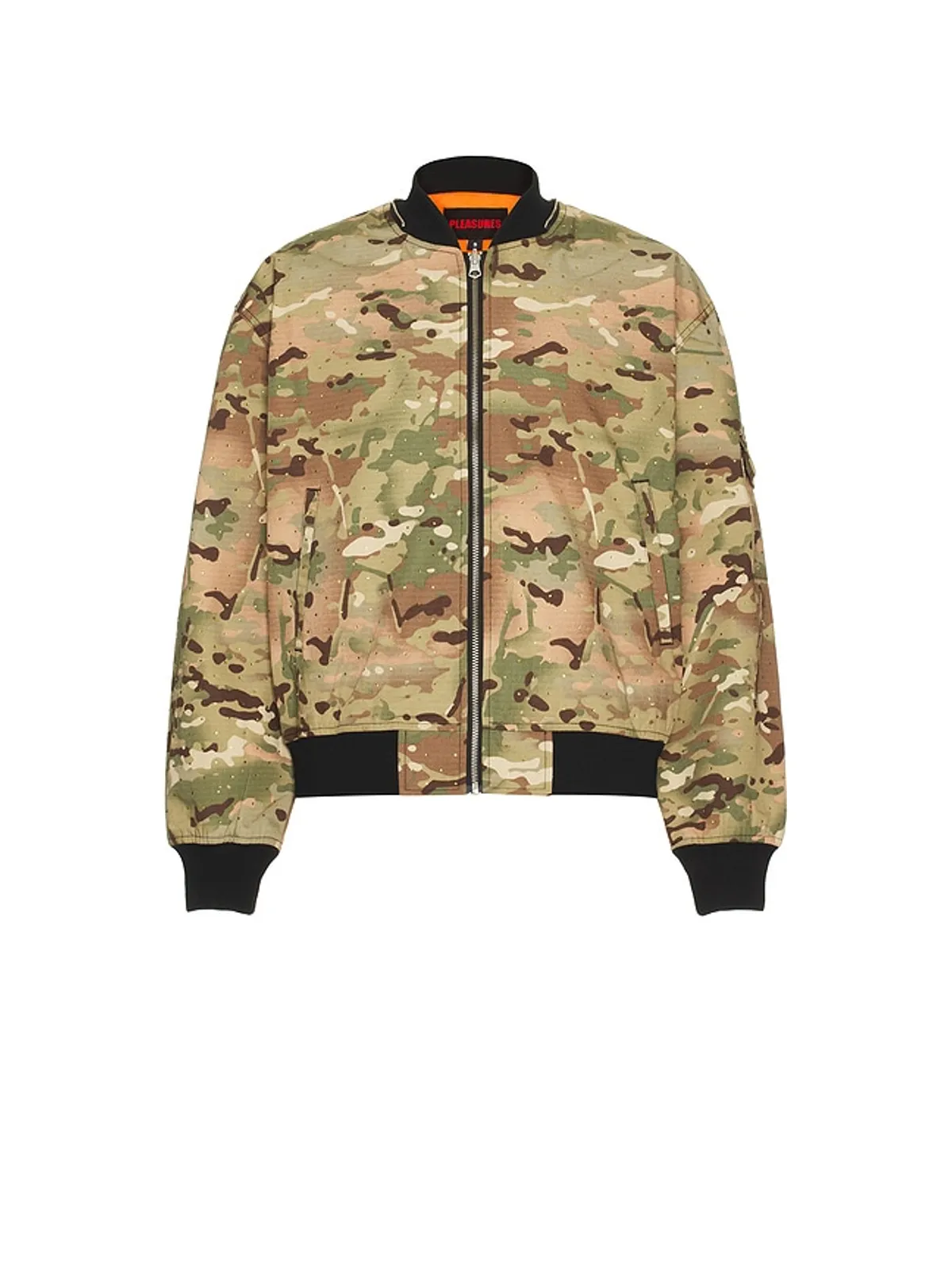 Pleasures GEM CAMO ボンバー - Green,Orange. - 画像3