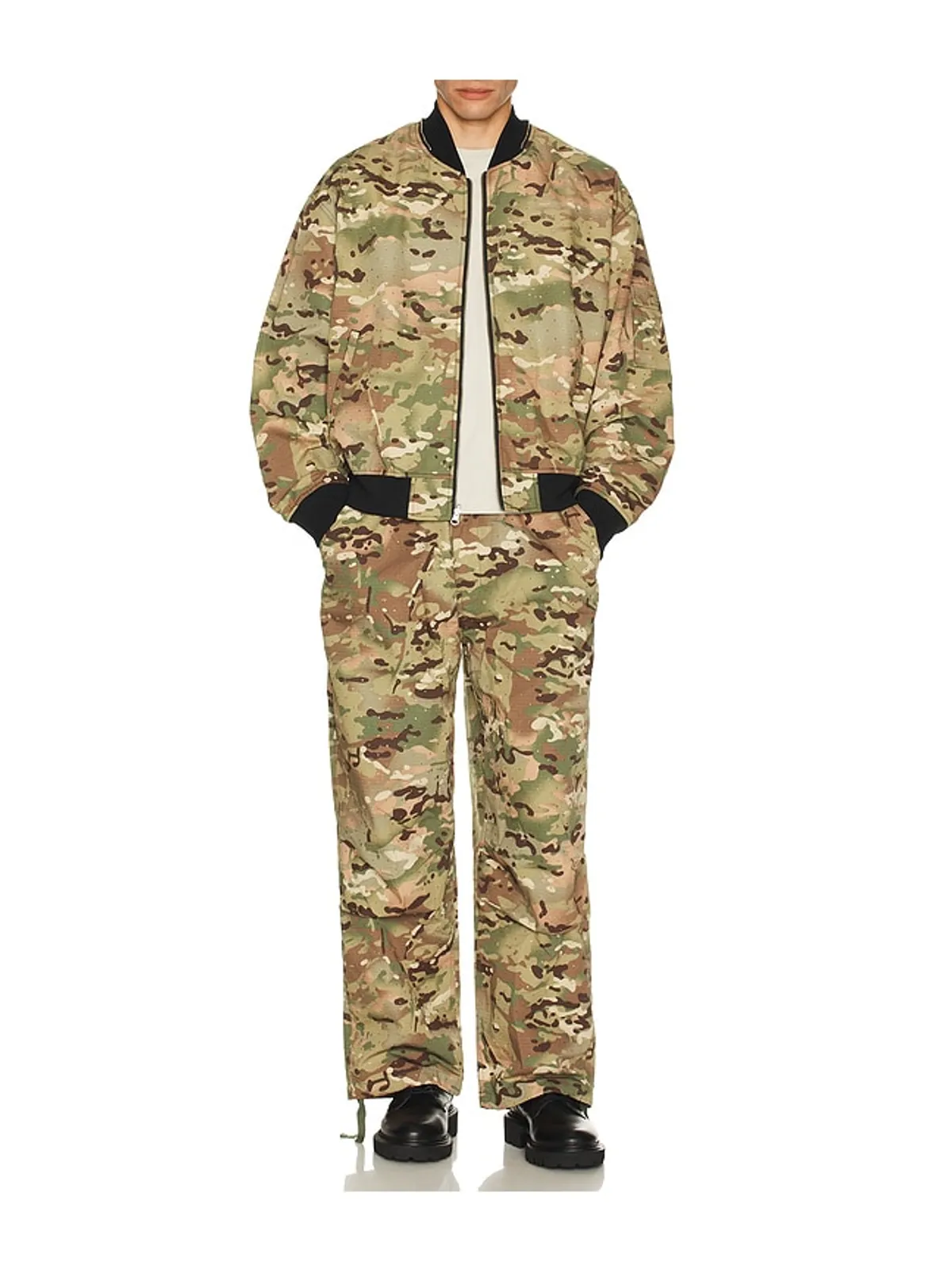 Pleasures GEM CAMO ワイドパンツ - 画像3