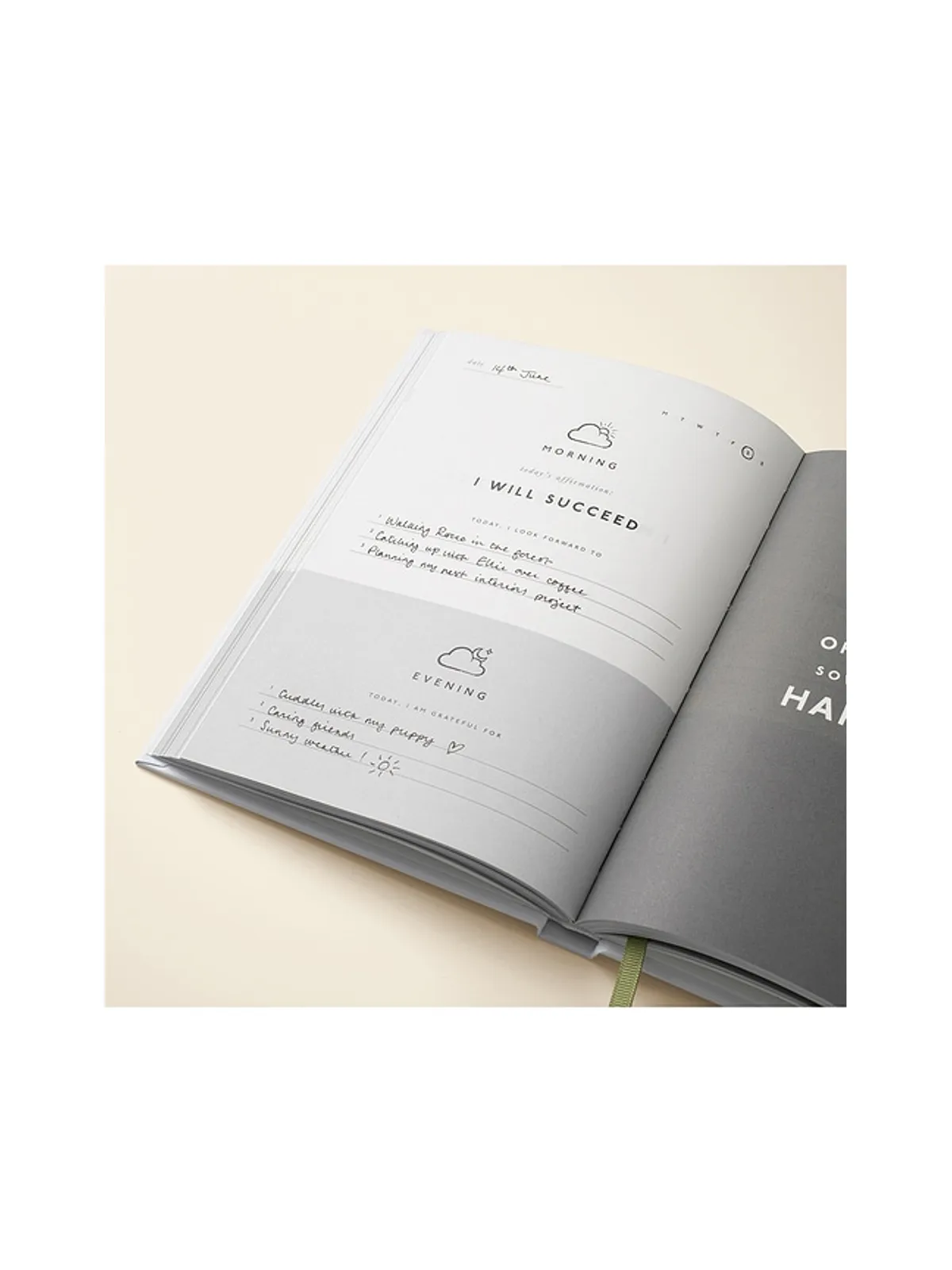 Papier STAY GROUNDED HARDCOVER GRATITUDE JOURNAL STAY GROUNDED ハードカバー感謝日記 - 画像6