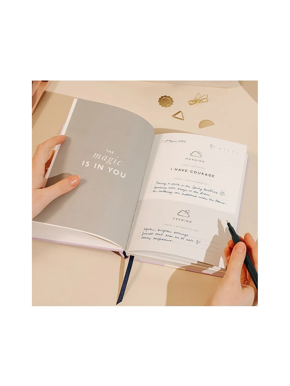 Papier STAY GROUNDED HARDCOVER GRATITUDE JOURNAL STAY GROUNDED ハードカバー感謝日記 - 画像7