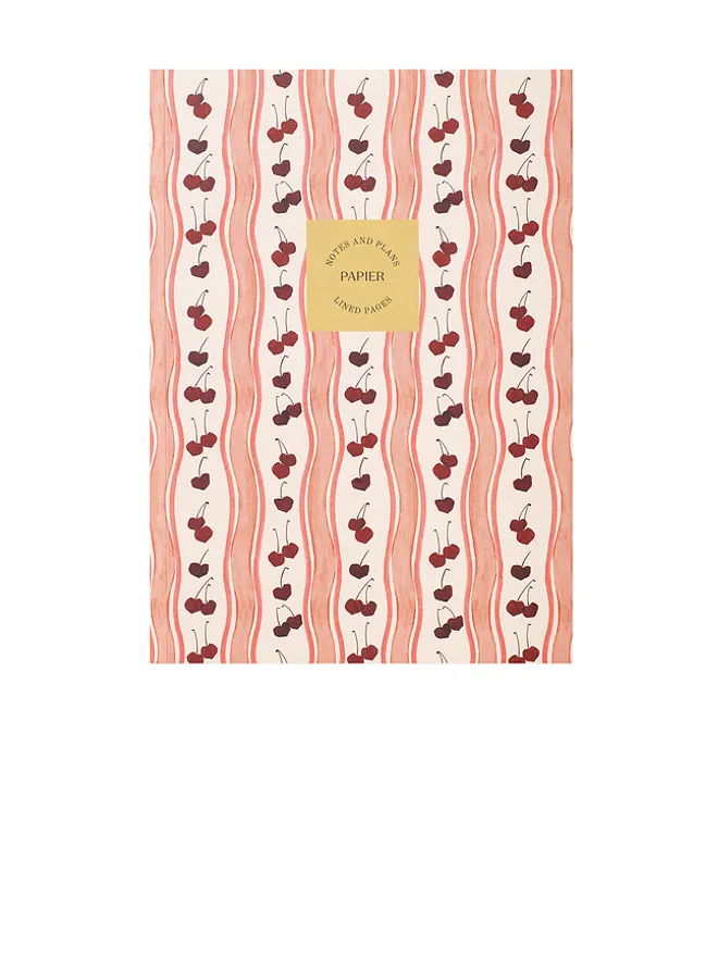 Papier Papier CHERRY WAVE SOFT COVER LINED NOTEBOOK チェリーウェーブ ソフトカバー 罫線入りノートの商品画像
