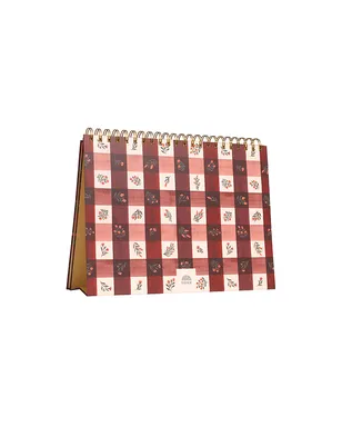 Papier FLORAL GINGHAM MONTHLY DESK PAD フローラルギンガムチェックマンスリーデスクパッド - サムネイル2