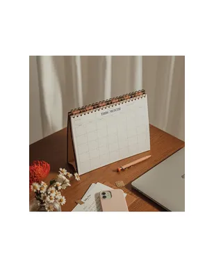 Papier FLORAL GINGHAM MONTHLY DESK PAD フローラルギンガムチェックマンスリーデスクパッド - サムネイル4