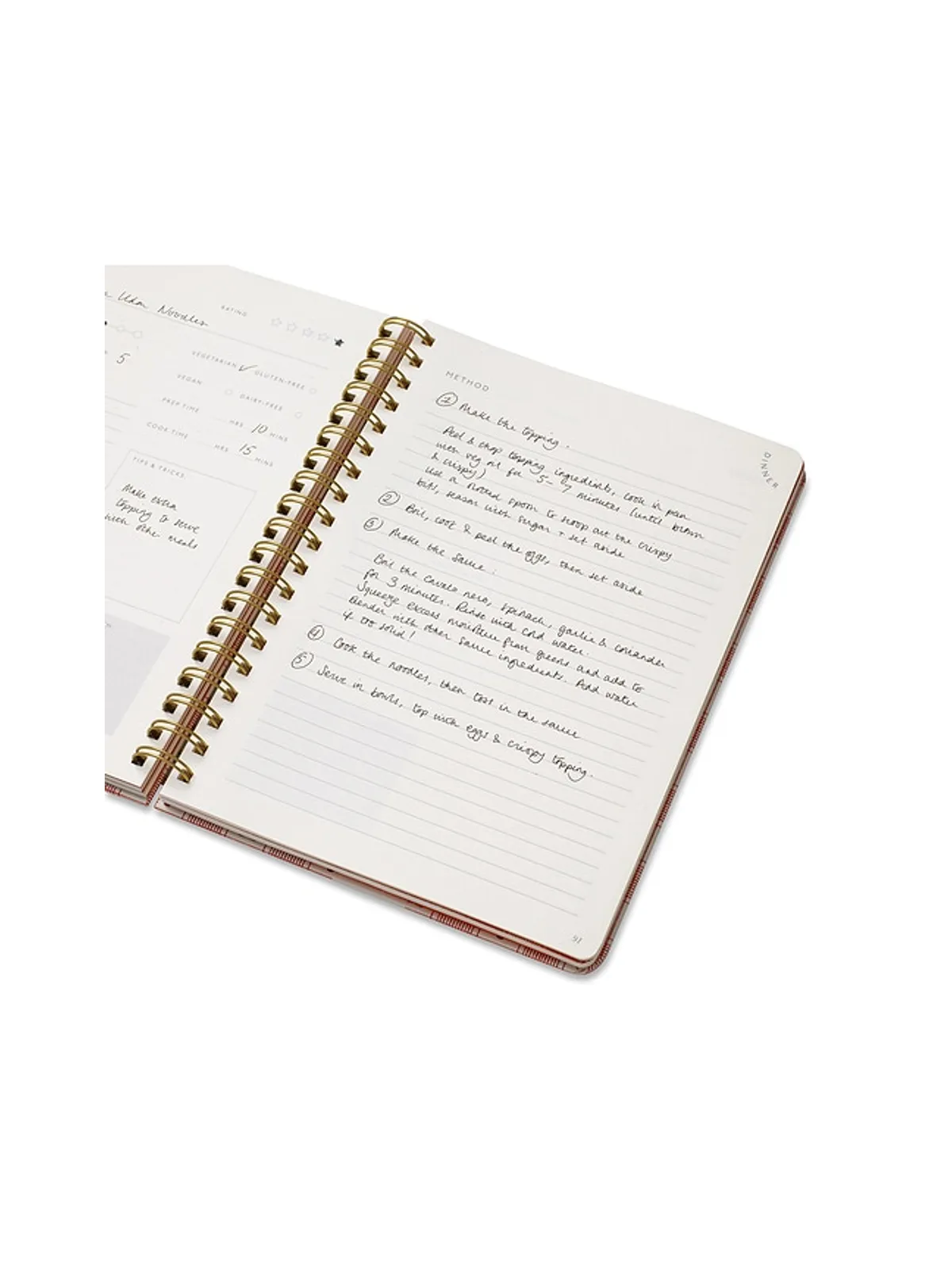 Papier LOBSTER GINGHAM SPIRAL RECIPE JOURNAL ロブスターギンガムスパイラルレシピジャーナル - 画像3