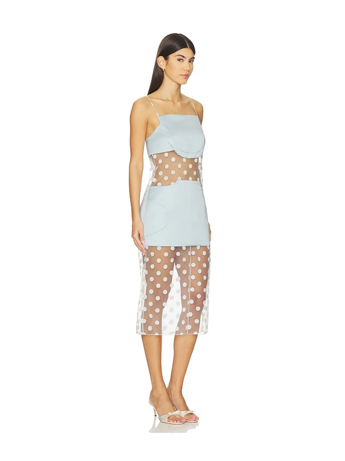 Prabal Gurung Sheer Panelled Slip Midi Dress - 画像2