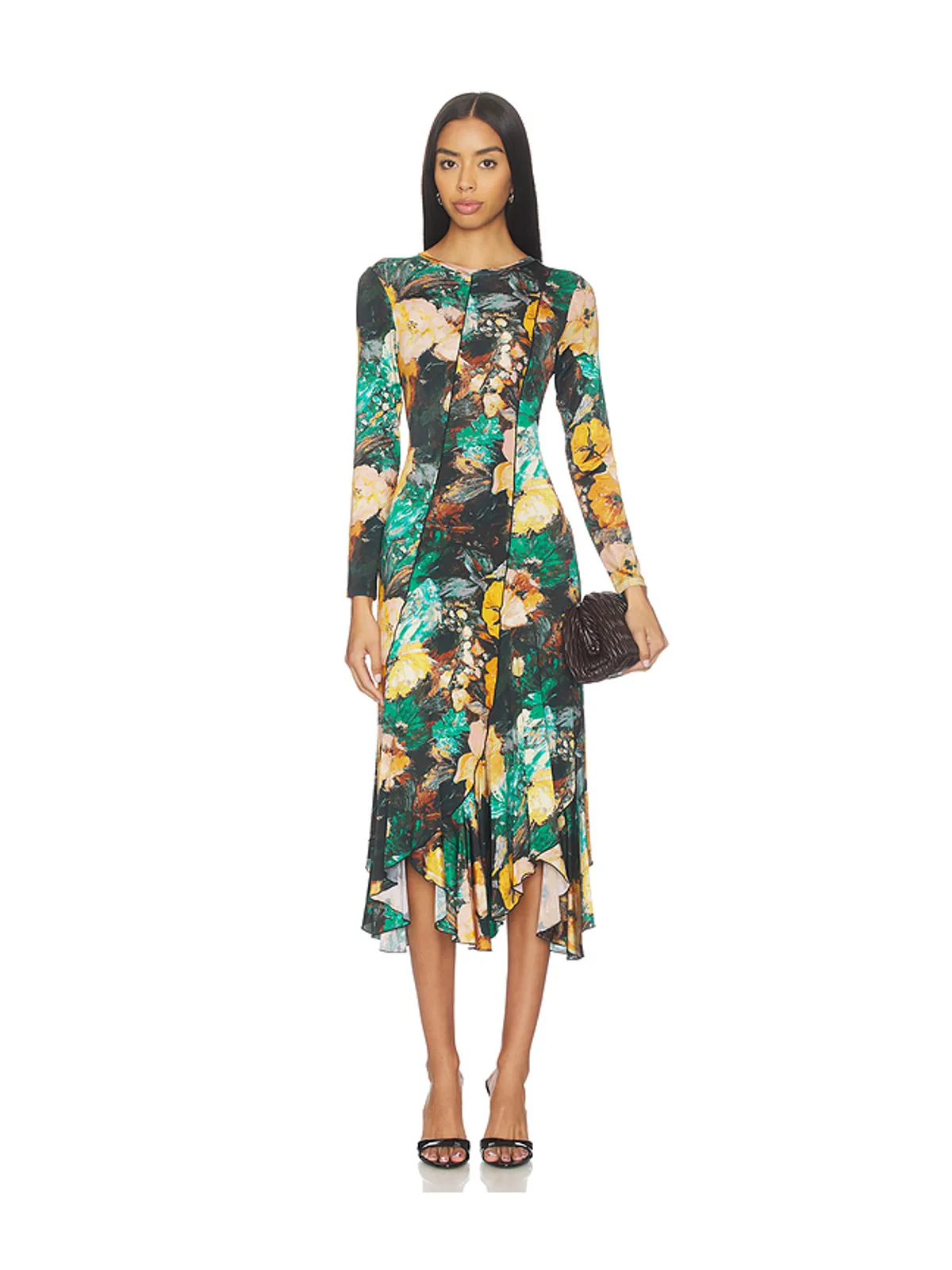 Prabal Gurung DIAGONAL ドレス - Green,Black. - 画像1