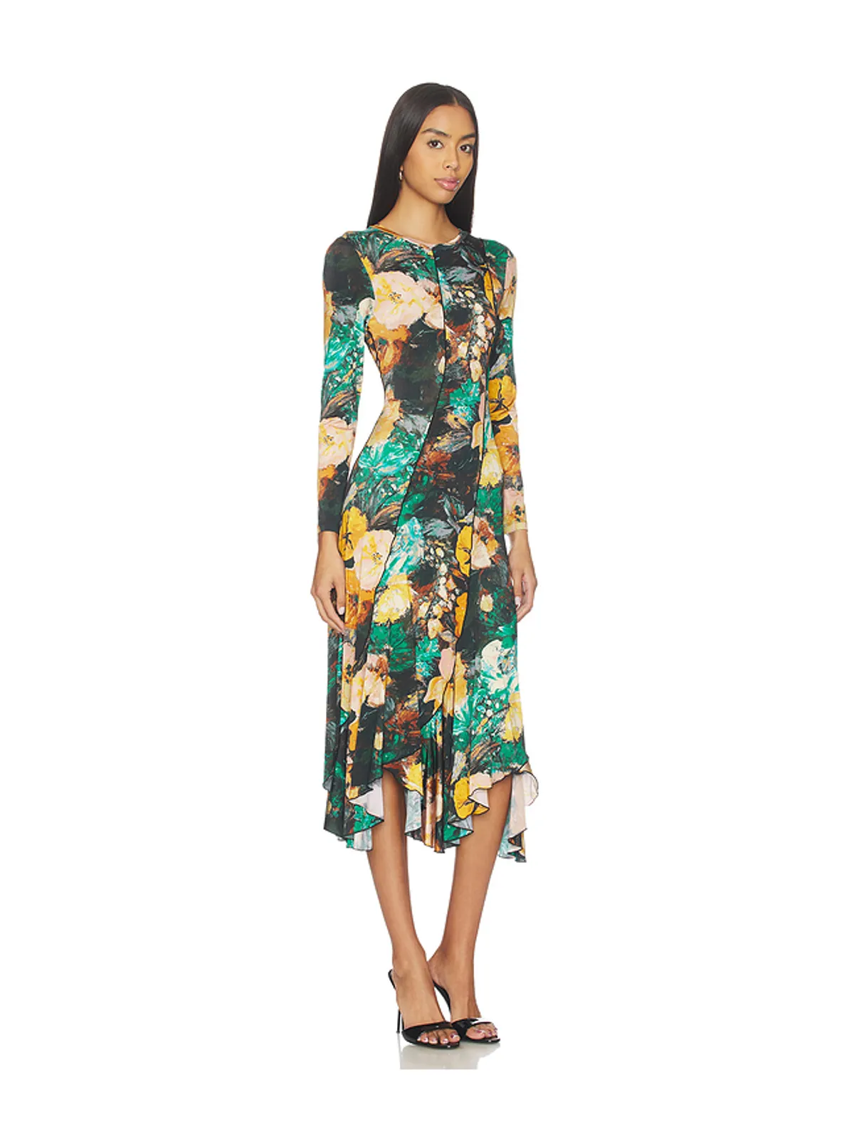 Prabal Gurung DIAGONAL ドレス - Green,Black. - 画像2