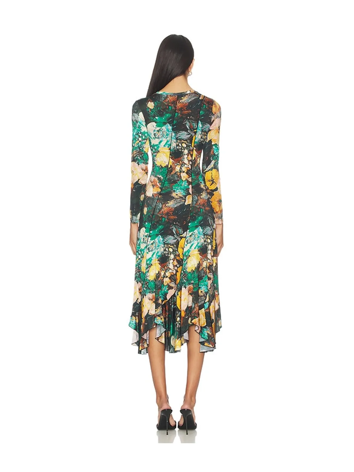 Prabal Gurung DIAGONAL ドレス - Green,Black. - 画像3