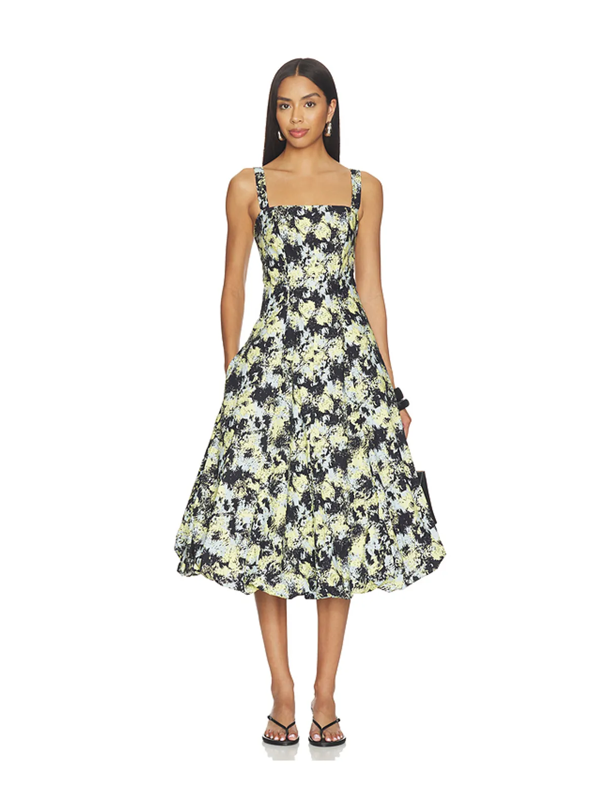 Proenza Schouler White Label TULAH ドレス - Black,Baby Blue. - 画像1
