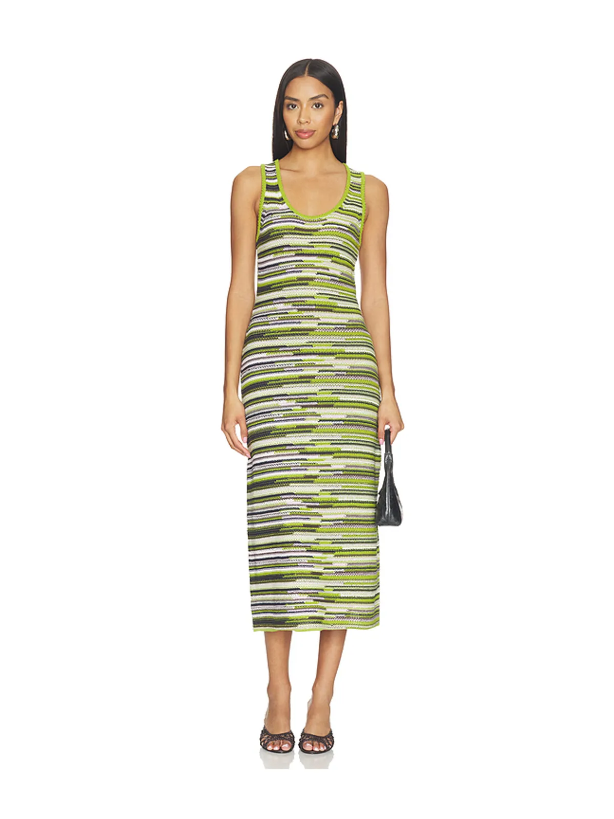 Proenza Schouler White Label ZINAH KNIT ドレス - Green,Black. - 画像1