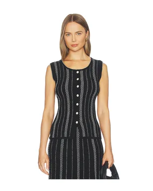Proenza Schouler White Label ALYNA ベスト - Black,White. - サムネイル2
